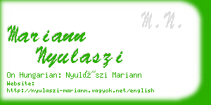 mariann nyulaszi business card